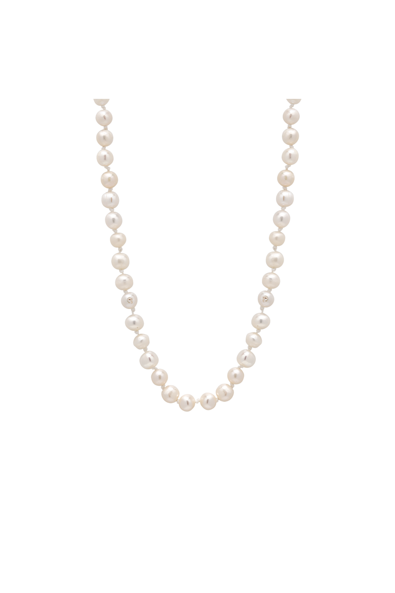 Small Natural Freshwater Real Pearl Strand Necklace, Main, color, Silver