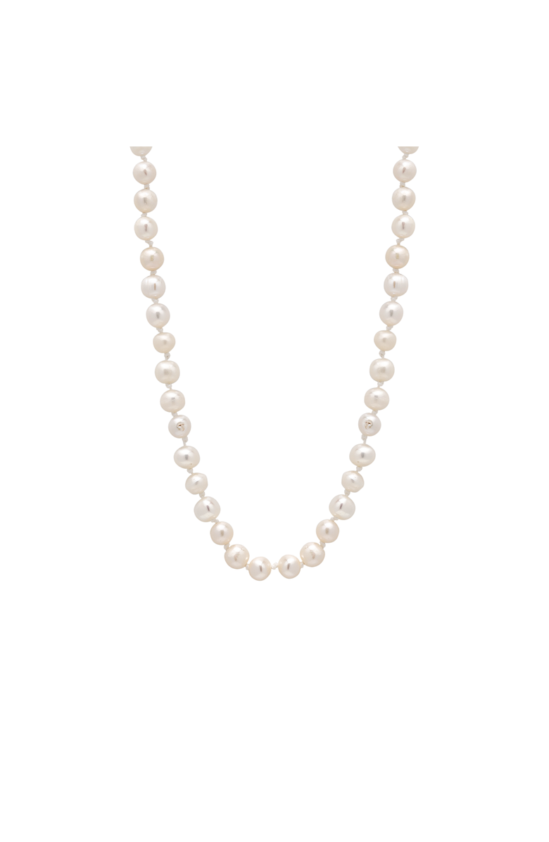 Spero London Small Natural Freshwater Real Pearl Strand Necklace, Main, color, Silver