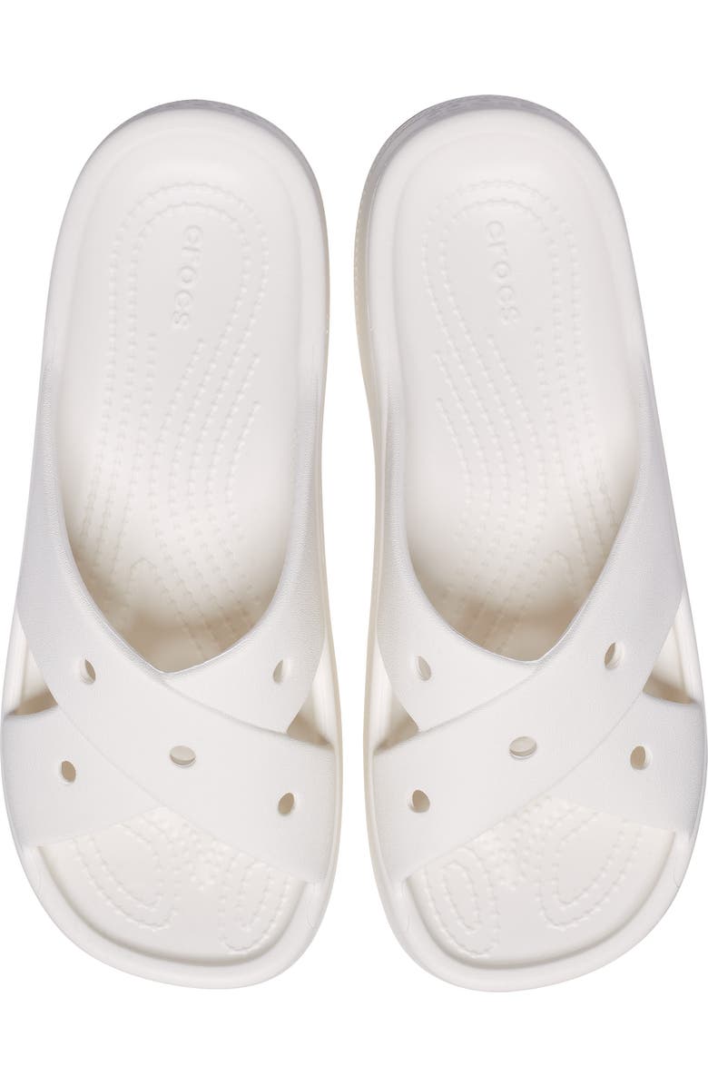 CROCS Cross Strap Slide Sandal, Alternate, color, Chalk