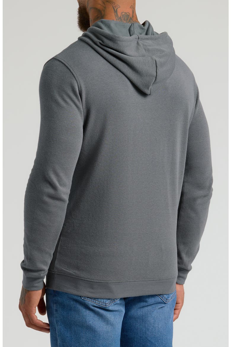 Waffle Pullover Hoodie, Alternate, color, CARBON