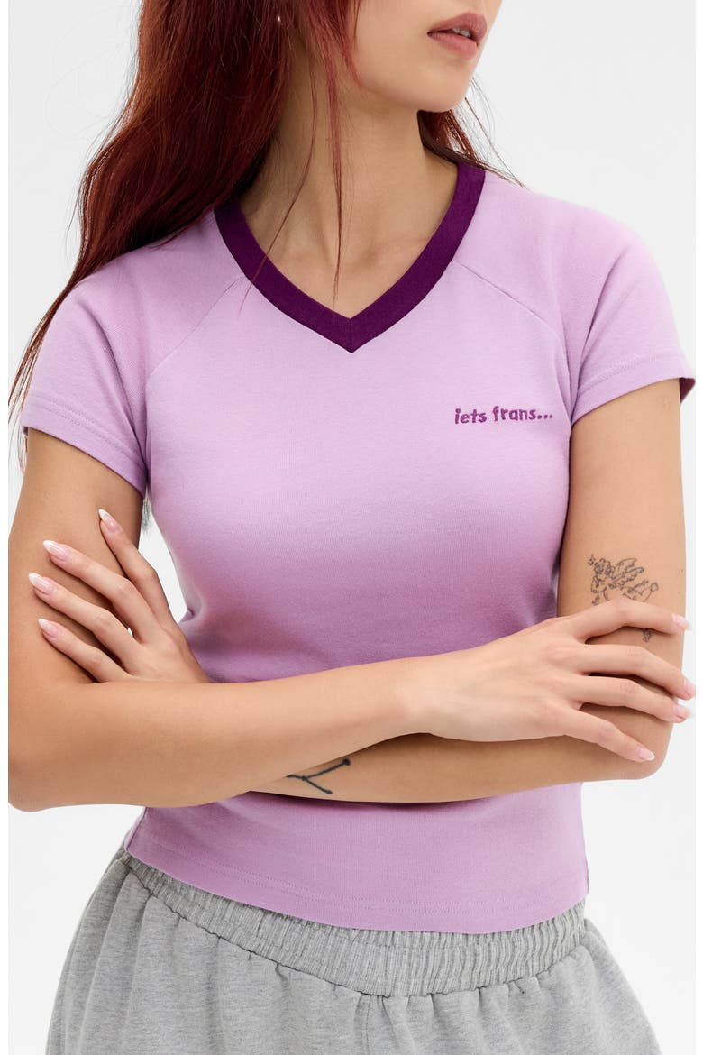 V-Neck Baby T-Shirt, Main, color, PINK