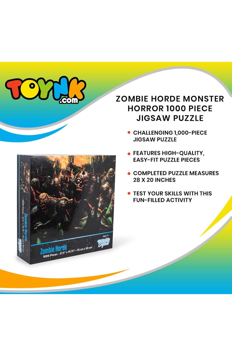 Toynk Zombie Horde Monster Horror 1000 Piece Jigsaw Puzzle, Alternate, color, Multi-Color