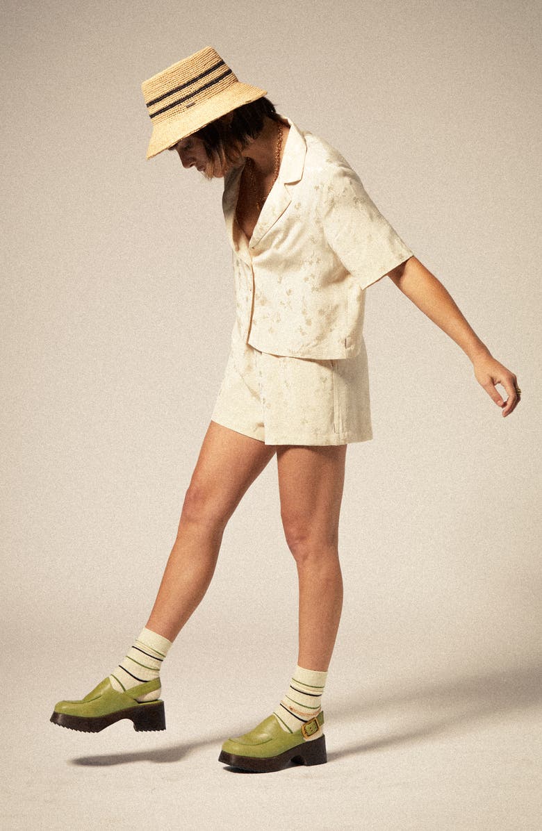 Brixton Jacquard Satin Shorts, Alternate, color,