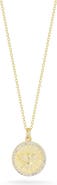 CHLOE AND MADISON CZ Coin Pendant Necklace