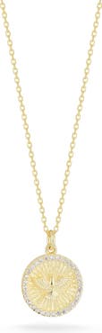 CHLOE AND MADISON CZ Coin Pendant Necklace