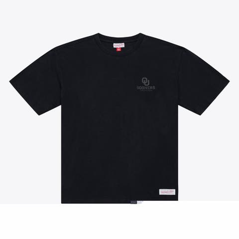 Men's Mitchell & Ness  Black Oklahoma Sooners Monochrome Icon T-Shirt