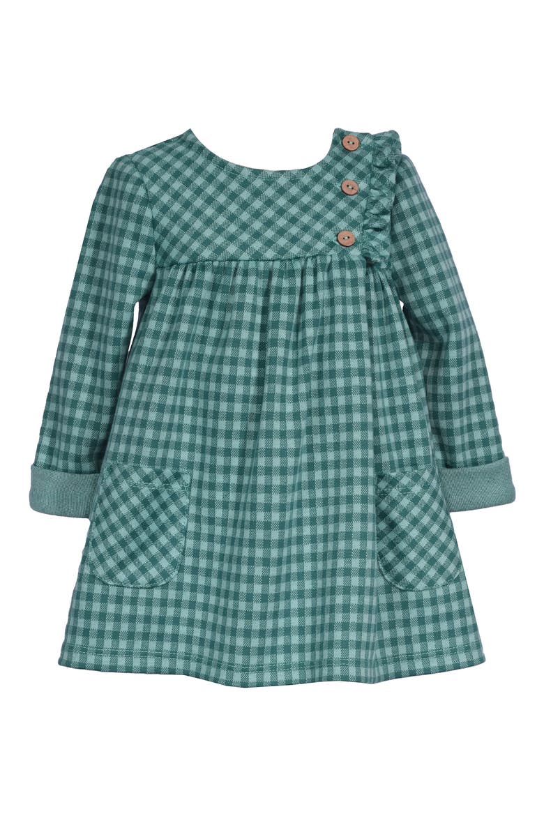 Gingham Long Sleeve French Terry Dress (Women) | Nordstromrack