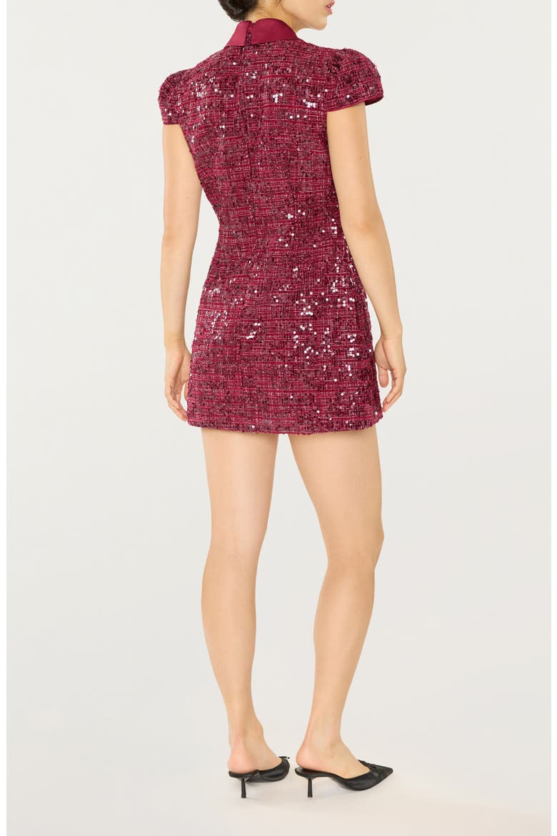 Estella Sequin Minidress, Alternate, color, MERLOT