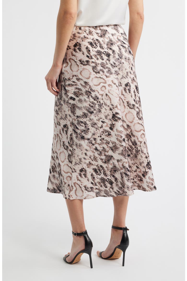 Snakeskin Print Satin Maxi Skirt, Alternate, color, MOCHA SNAKE