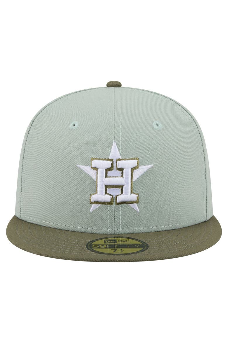 Men's New Era Green/Olive Houston Astros Color Pack 59FIFTY Fitted Hat, Alternate, color, Green
