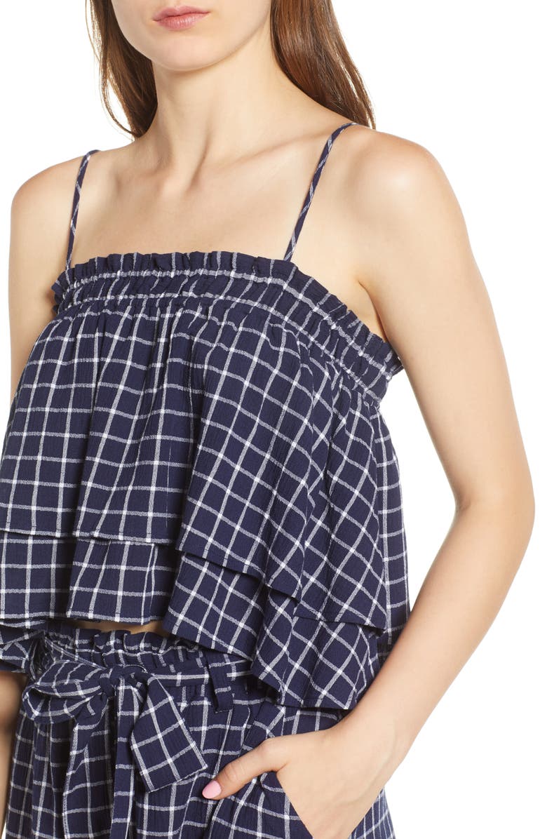BP. Plaid Tiered Tank, Alternate, color,