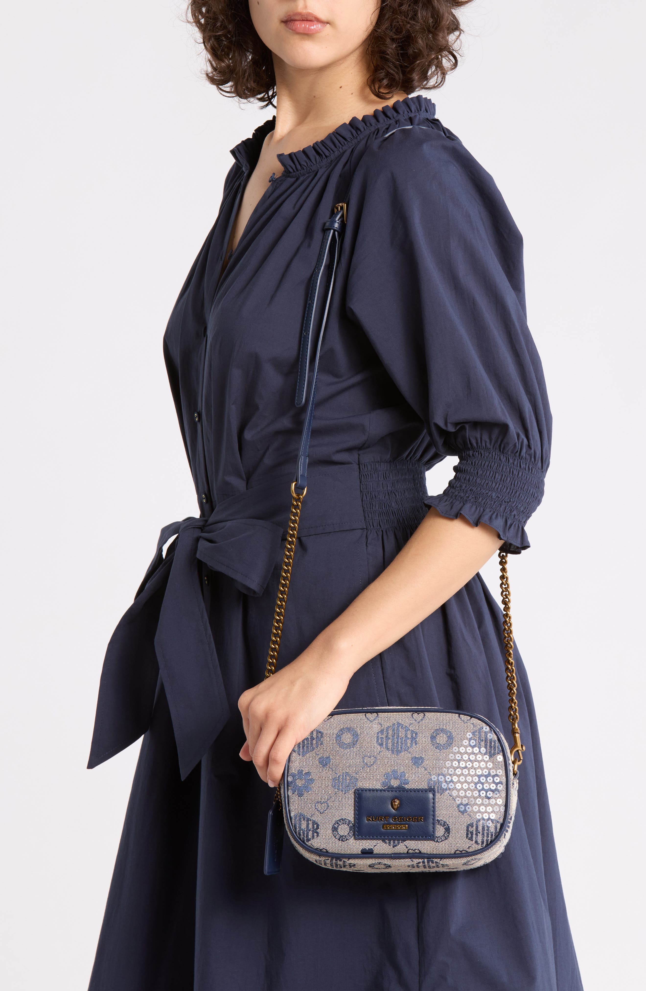 Kurt Geiger London Chiswick Camera Crossbody Bag, Alternate, color, Open Blue