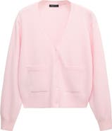 MANGO V-Neck Wool Cardigan