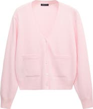MANGO V-Neck Wool Cardigan