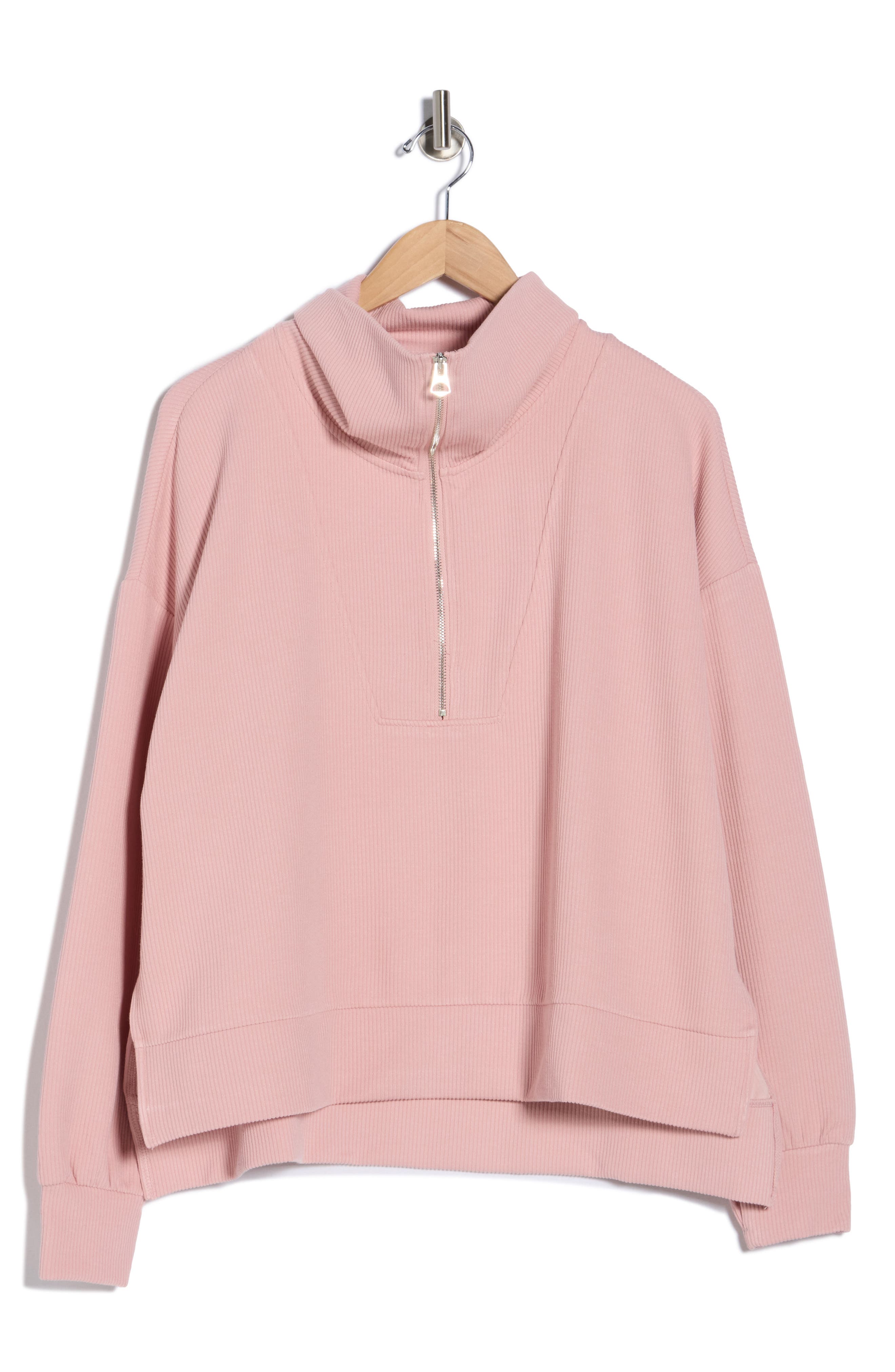 Ribbed Scuba Half Zip Sweatshirt - image 5