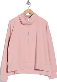 NYDJ Ribbed Scuba Half Zip Sweatshirt