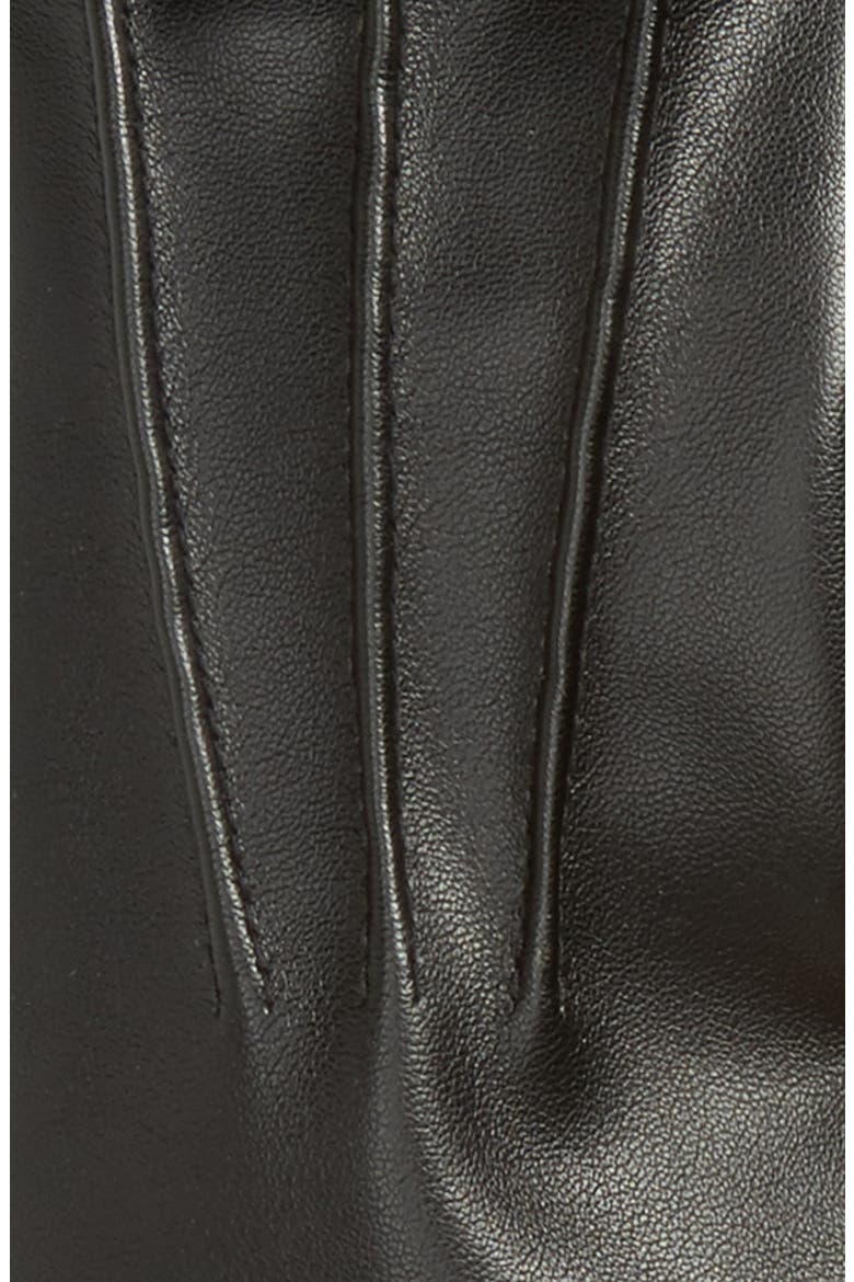 Faux Leather Gloves, Alternate, color, BLACK
