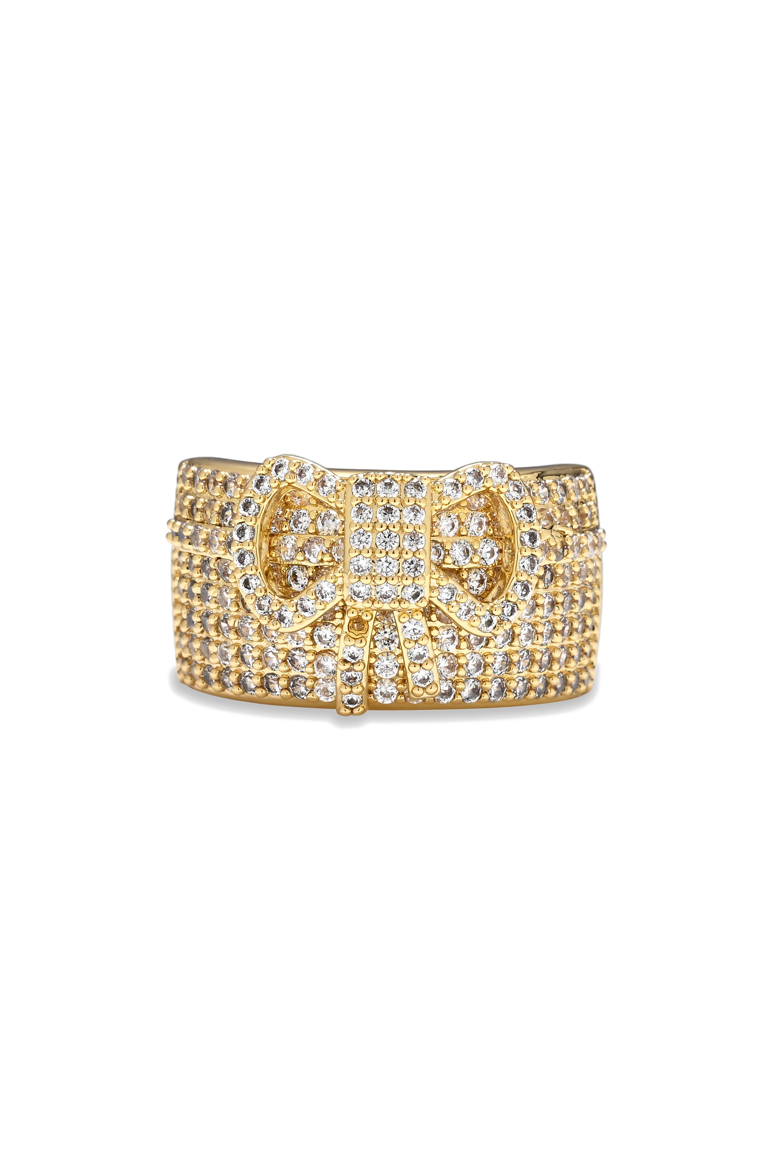 EYE CANDY LOS ANGELES Kaya Bow Cubic Zirconia Statement Ring (Women ...