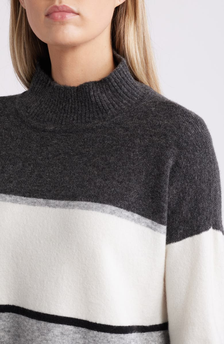 Hatley Colorblock Mock Neck Tunic Sweater, Alternate, color, 