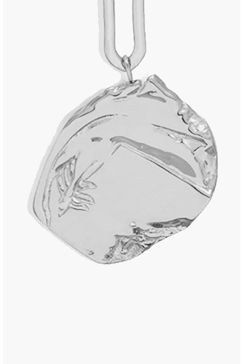 Maxi Mao Pendant Necklace in Silver, Alternate, color, Silver