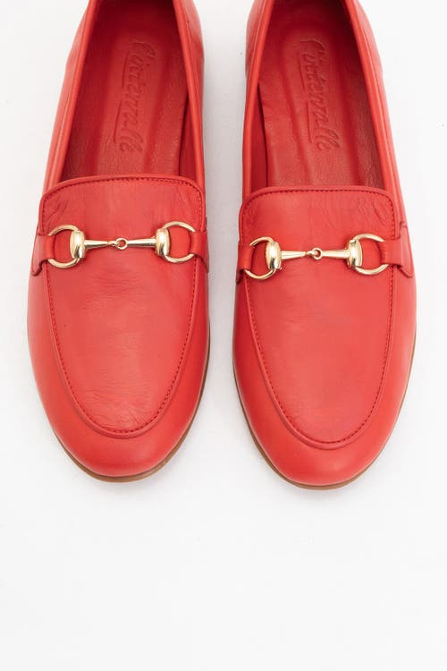 Forever & Always Shoes Rory Leather Bit Loafer In Red Leather