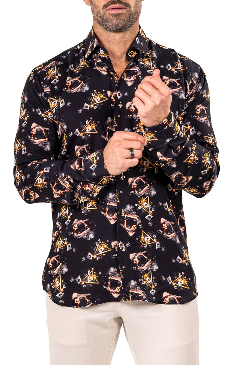 Maceoo Fibonacci Marthyr 0258 Contemporary Fit Button-Up Shirt, Alternate, color, 