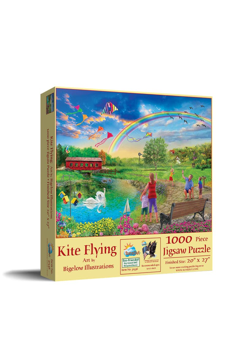 Kite flying 1000 piece Jigsaw Puzzle for Adults, Main, color, Multicolor