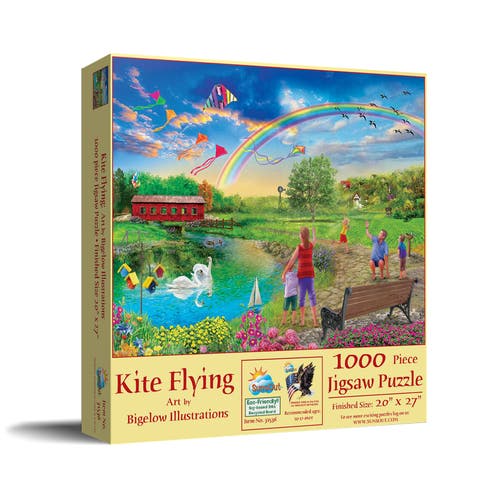 Kite flying 1000 piece Jigsaw Puzzle for Adults
