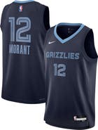 Nike Youth Nike Ja Morant Navy Memphis Grizzlies Swingman Jersey - Icon Edition