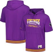 Mitchell & Ness Men's Mitchell & Ness Purple Minnesota Vikings Pre-Game Short Sleeve Pullover Hoodie