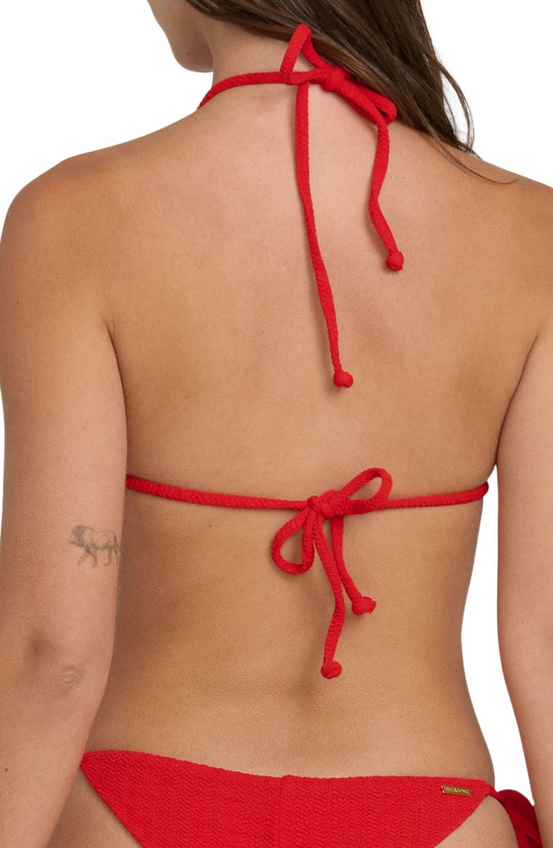 Billabong Rising Tide Remi Triangle Bikini Top, Alternate, color, Fiesta Red