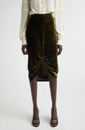 Valentino Velvet Midi Skirt
