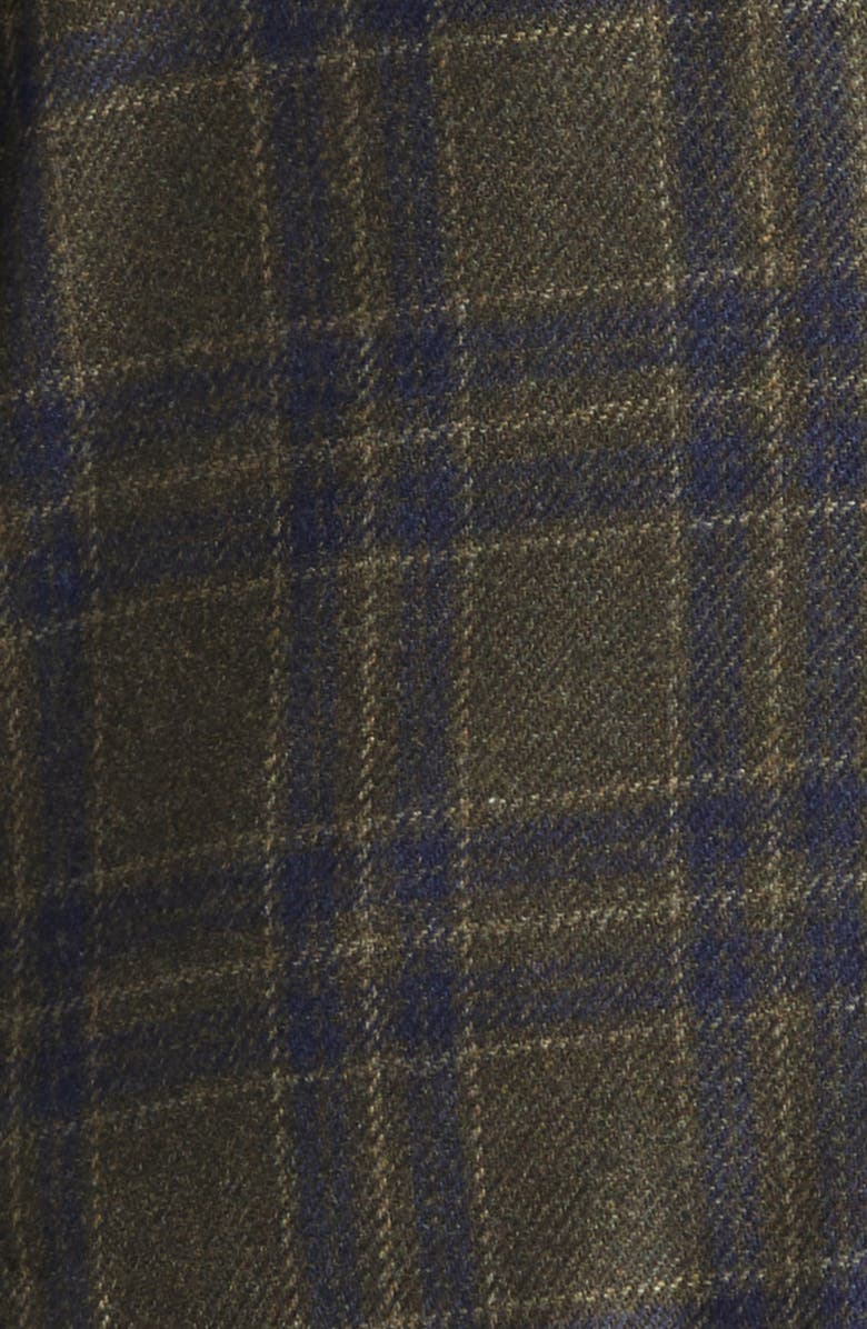 ISAIA Marechiaro Plaid Wool & Silk Soft Sport Coat, Alternate, color, Green