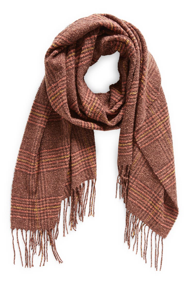 Beattie Plaid Scarf, Main, color, SOUTHWESTERN CLAY