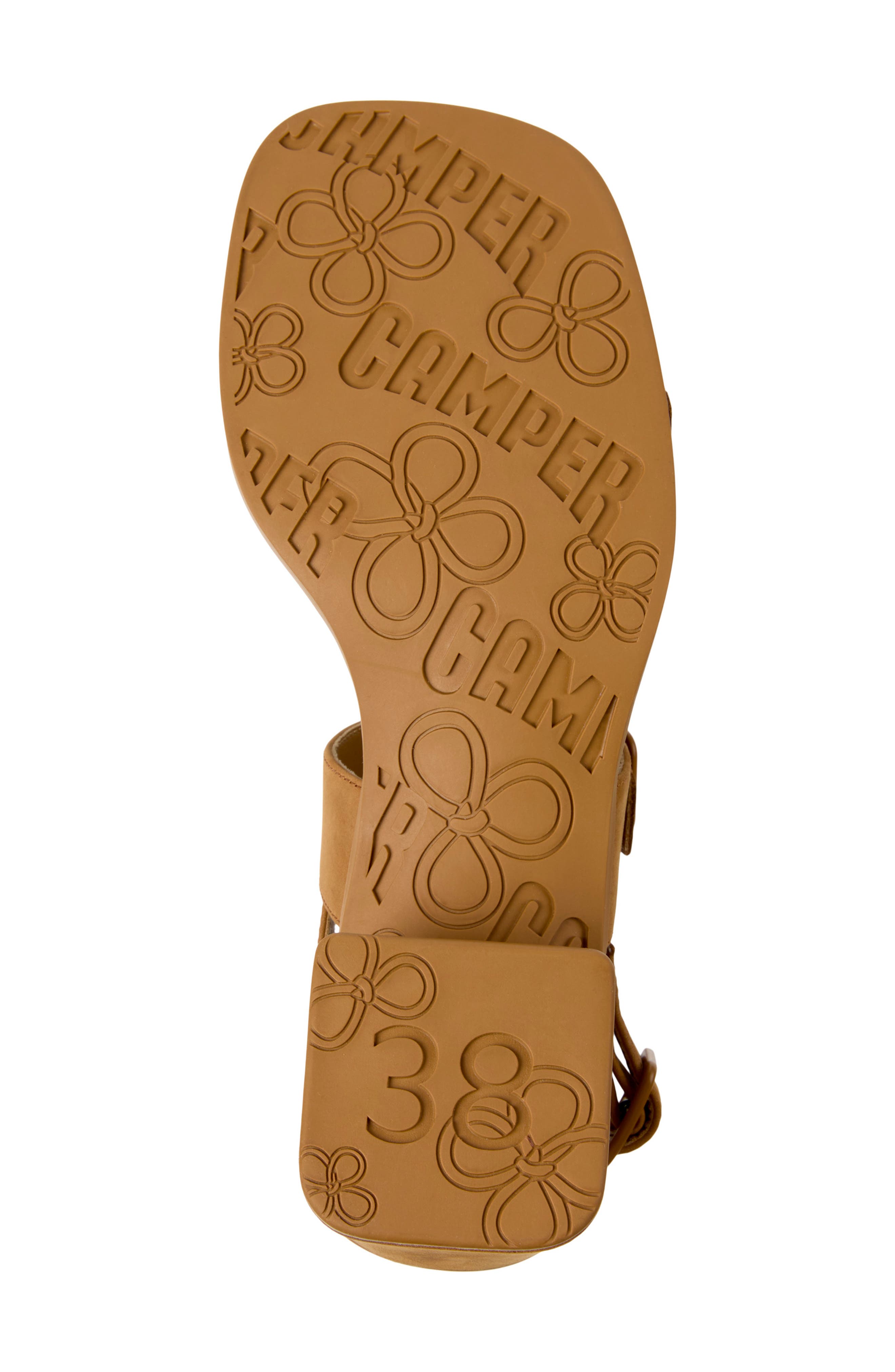 Camper Kora Slingback Sandal, Alternate, color, Medium Brown