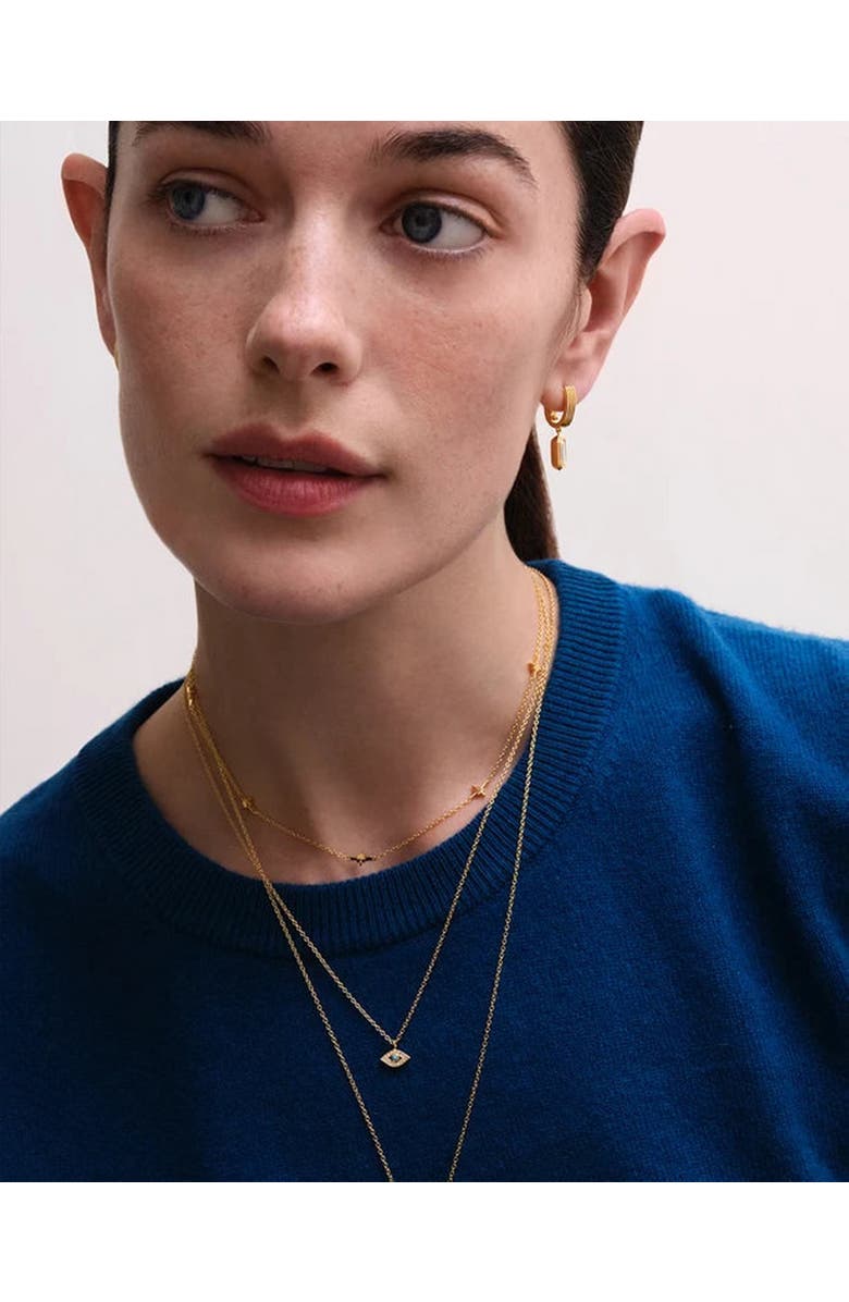 Astley Clarke Gold Biography Mini Evil Eye Pendant Necklace, Alternate, color, Evil Eye