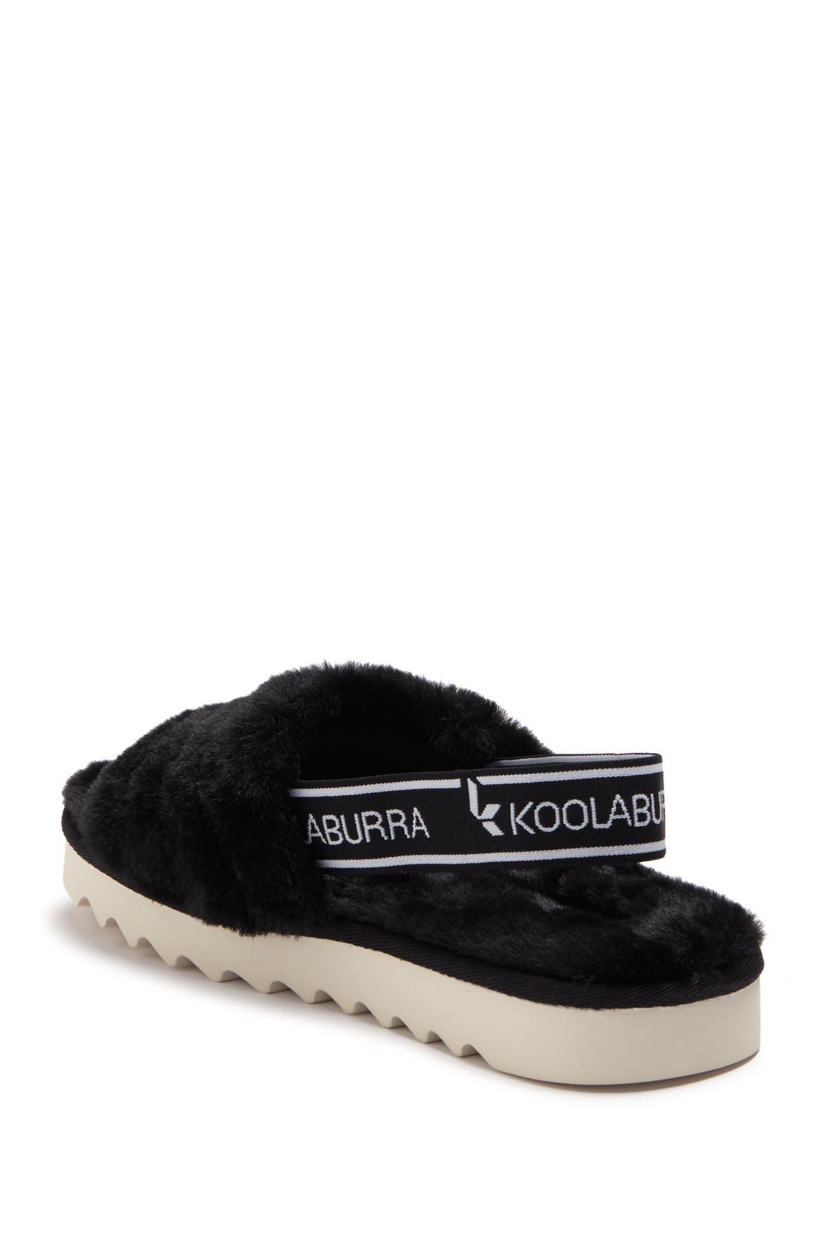 Koolaburra by UGG<sup>®</sup> Fuzz'n Faux Fur Slipper Sandal, Alternate, color, 