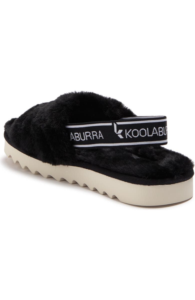 Koolaburra by UGG<sup>®</sup> Fuzz'n Faux Fur Slipper Sandal, Alternate, color,