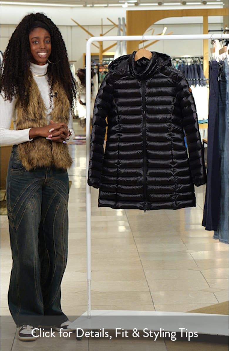 Miri Water Repellent Quilted Puffer Jacket with Removable Hood, sales video thumbnail