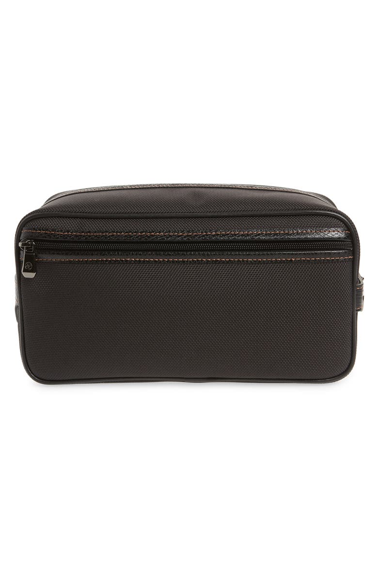 Boxford Canvas & Leather Cosmetics Case, Alternate, color, BLACK