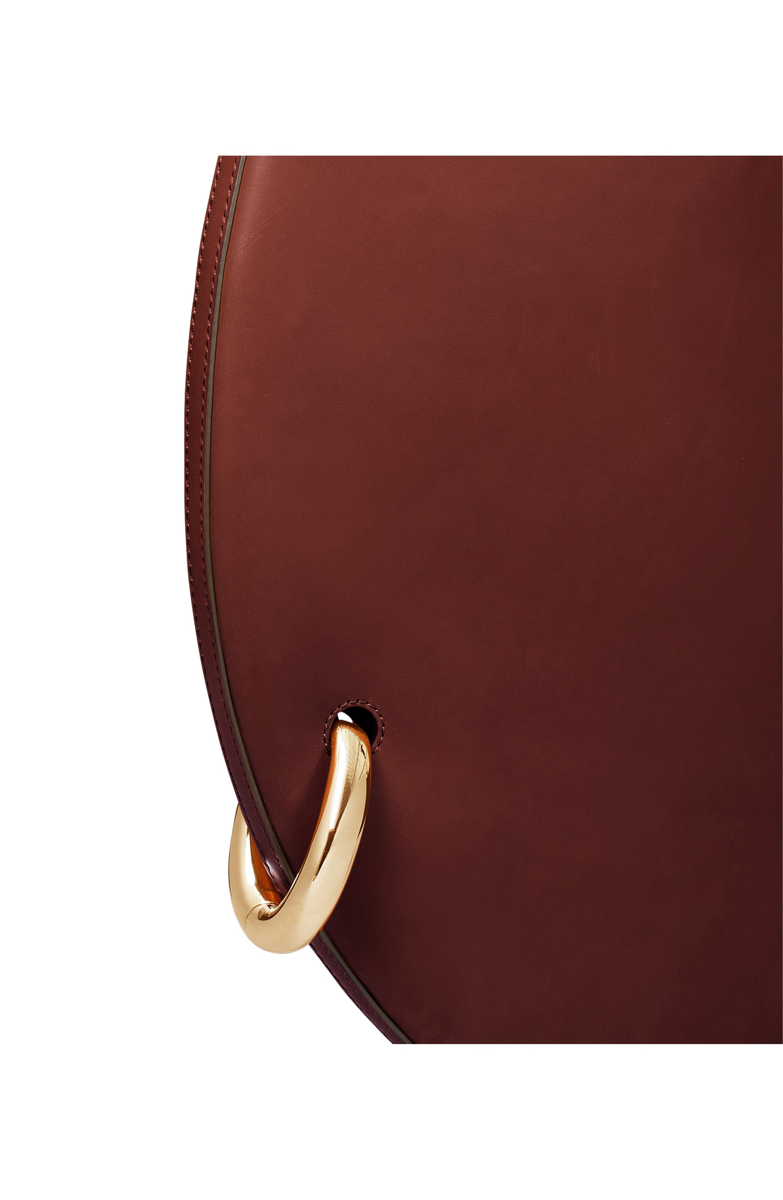 Tory Burch Pierced Leather Bag, Alternate, color, Dark Cabernet