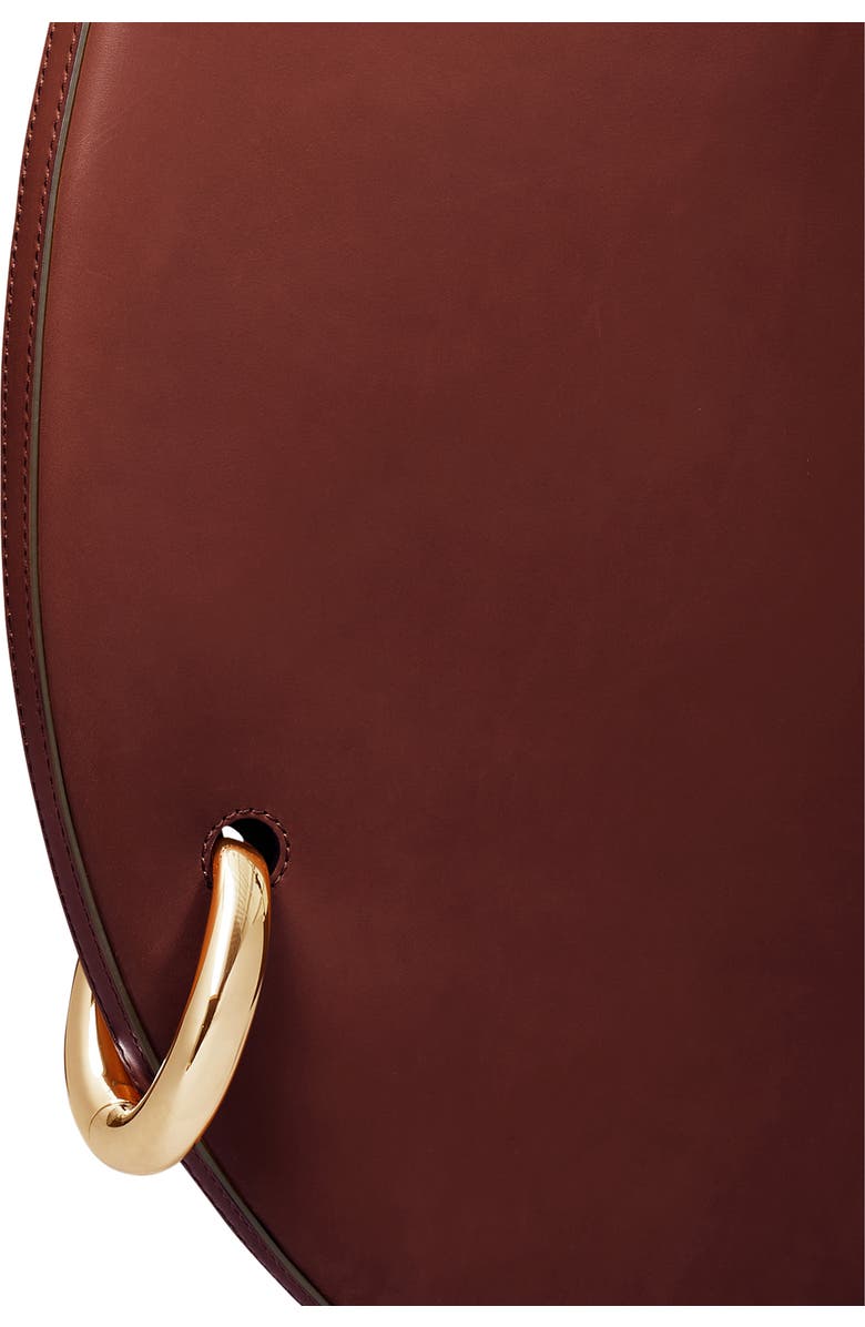 Tory Burch Pierced Leather Bag, Alternate, color, Dark Cabernet