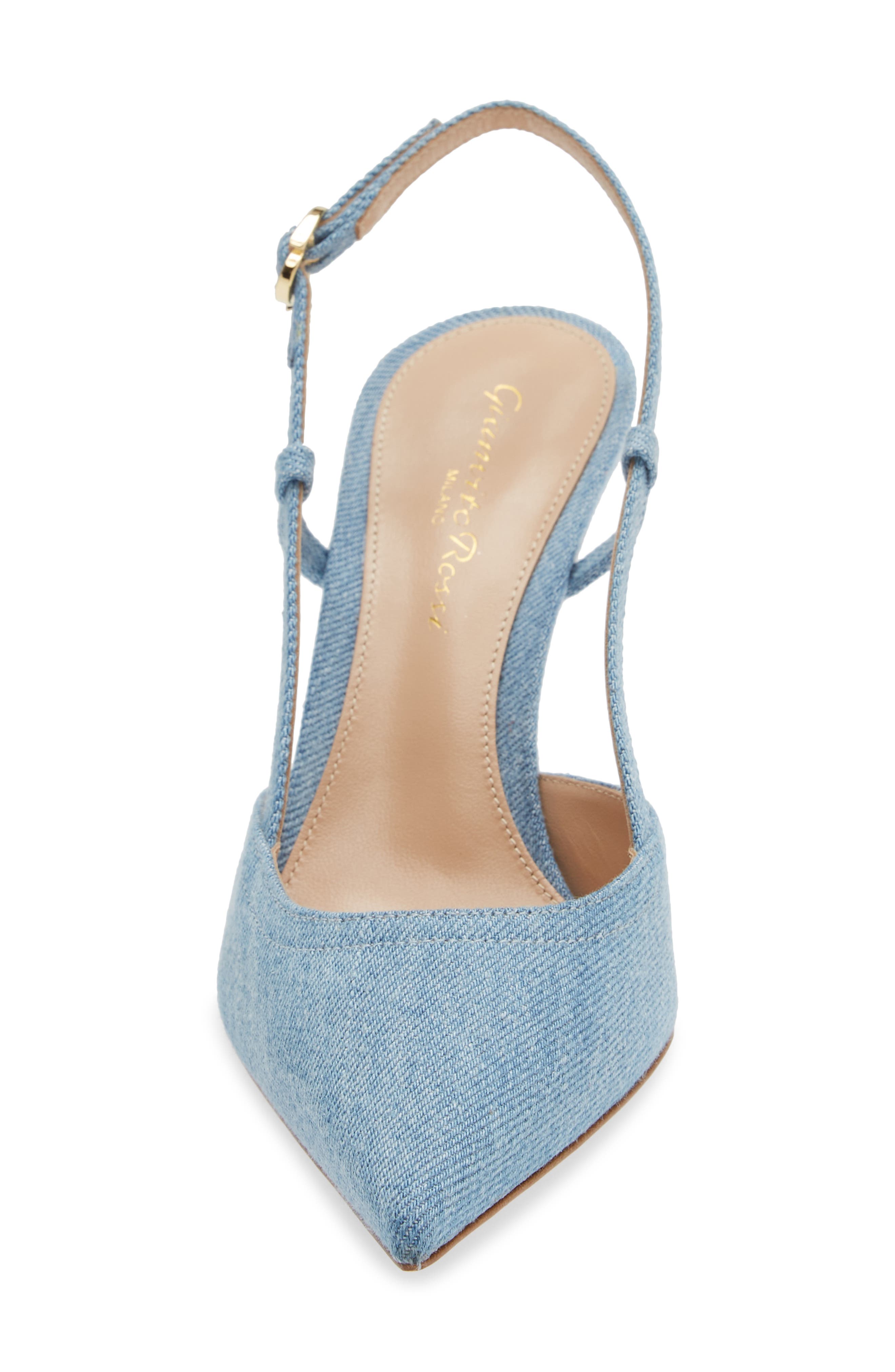 Gianvito Rossi Ascent Denim Slingback Pump, Alternate, color, 