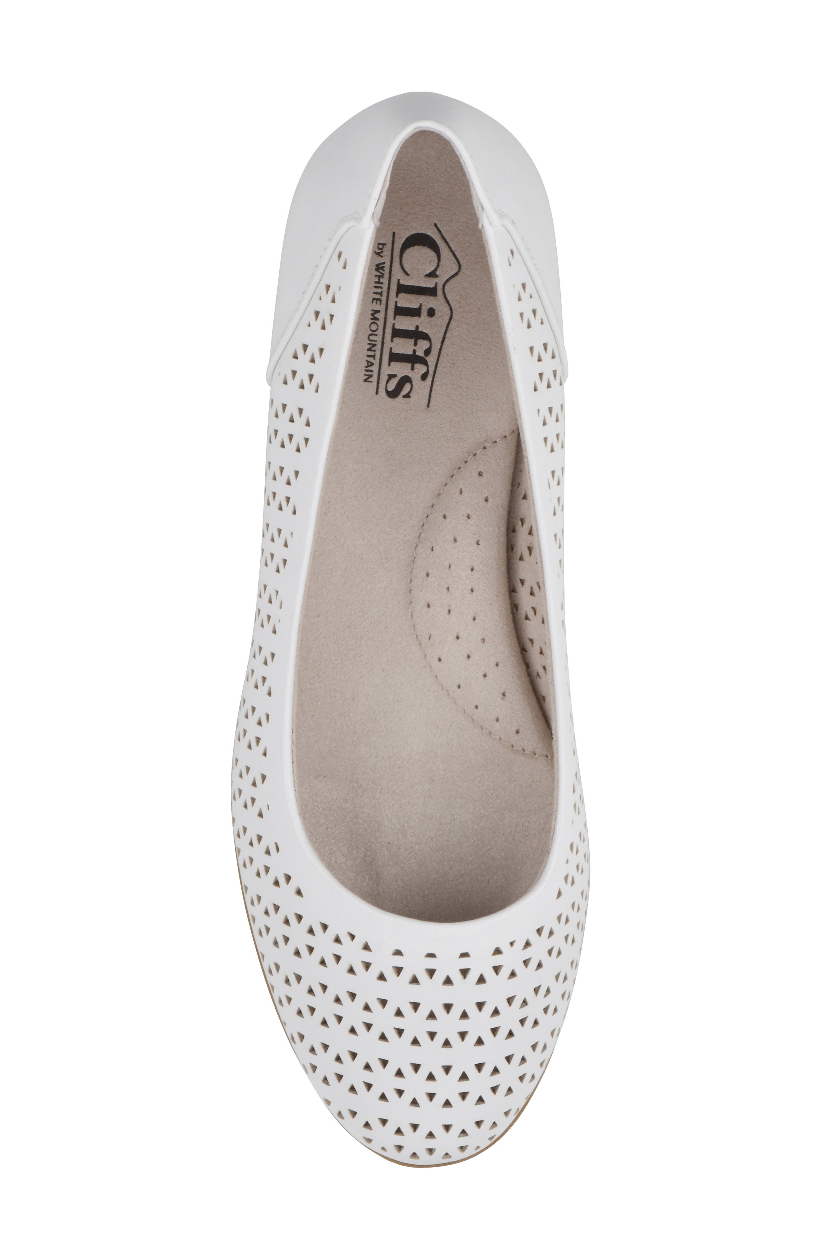 Cindy Flat, Alternate, color, WHITE BURNISHED SMOOTH