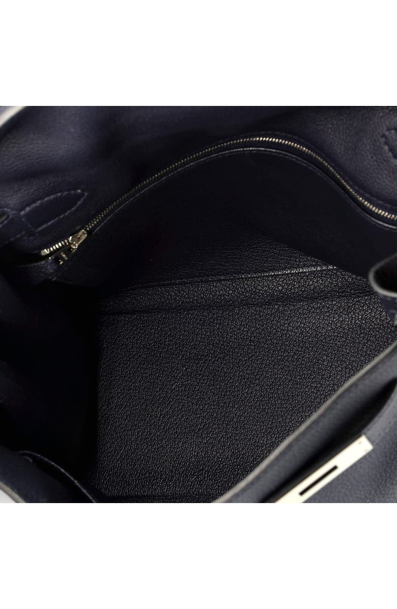 Pre-Owned Hermes Kelly Handbag Blue Togo with Palladium Hardware 28, Alternate, color,