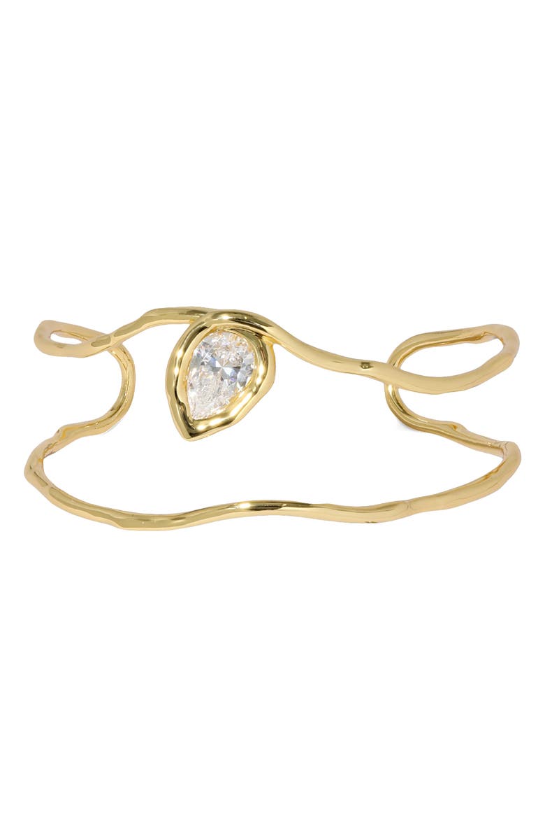 Alexis Bittar Asterales Floating Cubic Zirconia Cuff Bracelet, Main, color, Gold/ Cubic Zirconia