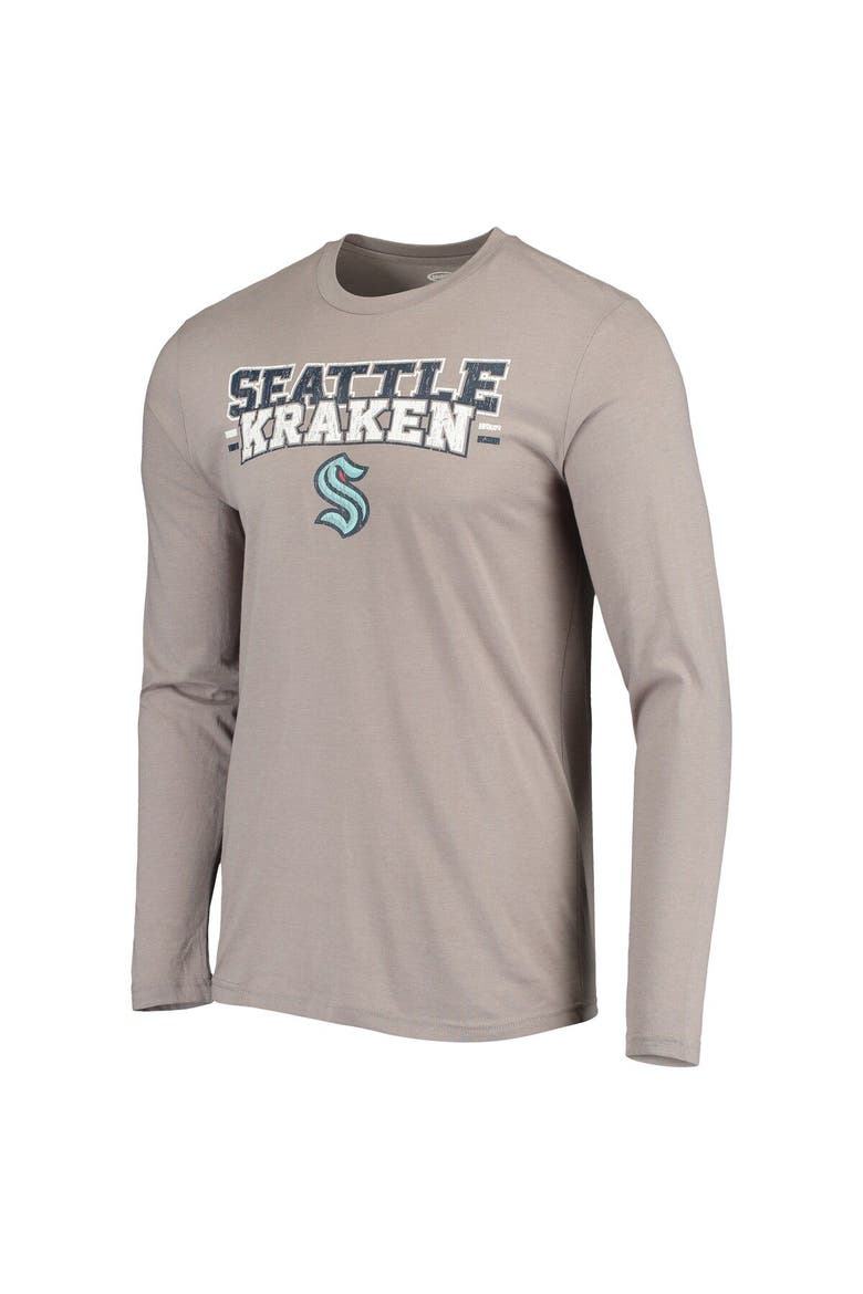 Men's Concepts Sport Gray/Deep Sea Blue Seattle Kraken Meter Long Sleeve T-Shirt & Pants Set, Alternate, color, Gray
