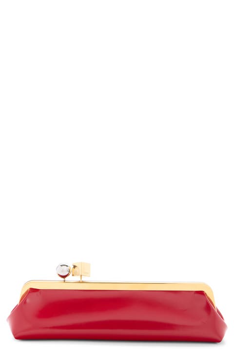 La Pochette Salon Patent Leather Clutch