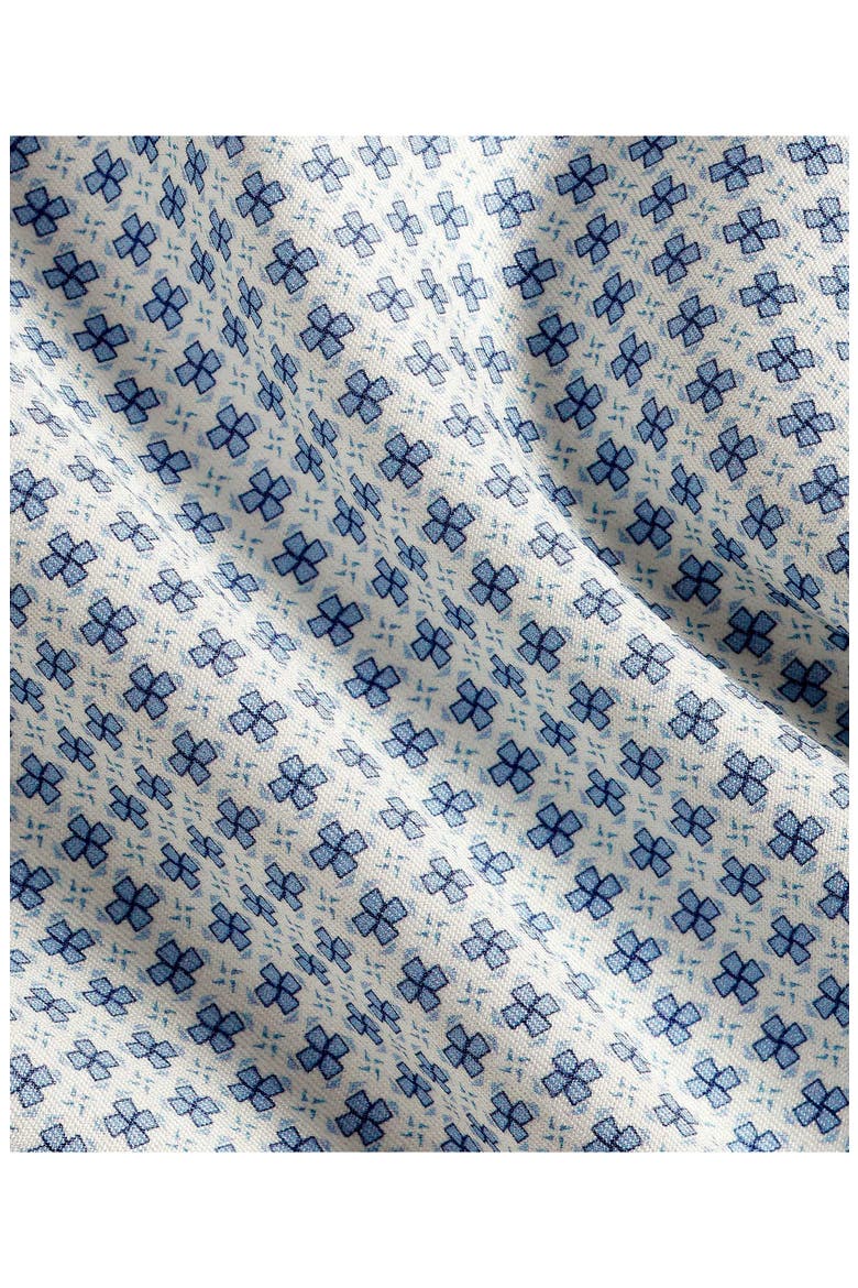 Neat Print Cotton Button-Up Shirt, Alternate, color, SAND/ SKY