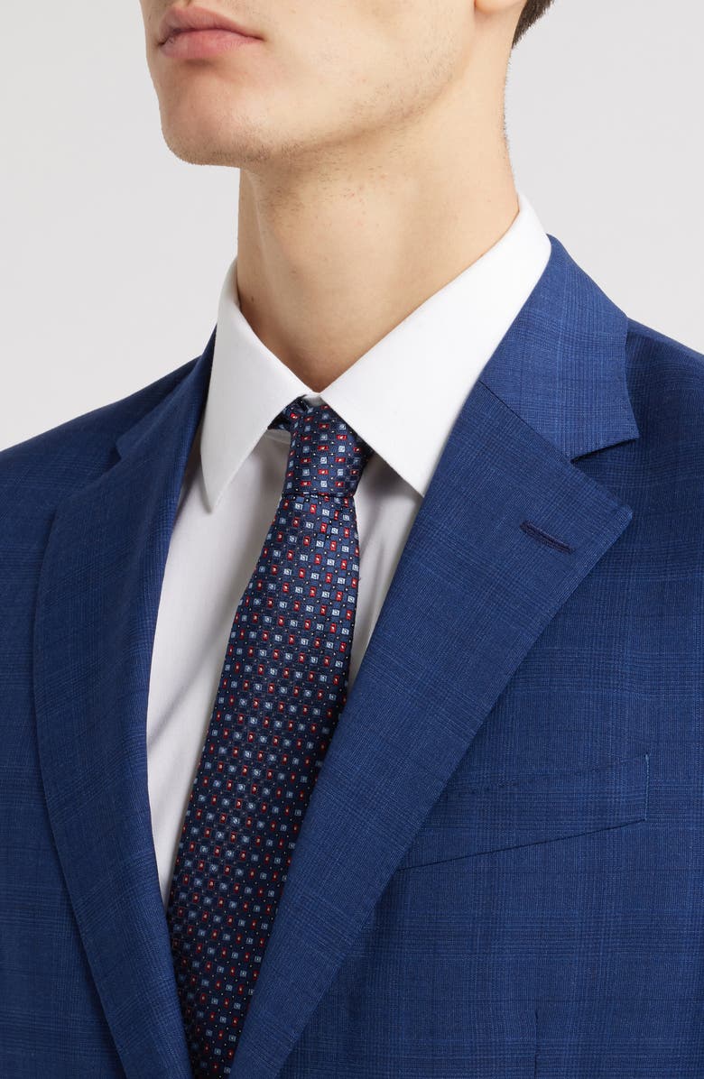 Peter Millar Flynn Classic Fit Blue Glen Plaid Wool Suit, Alternate, color,